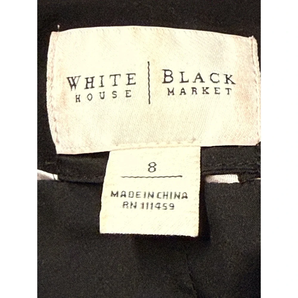 Women's Black Belted Blazer Jacket Double‎ Button Collar